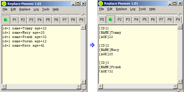 Regular expression replace 